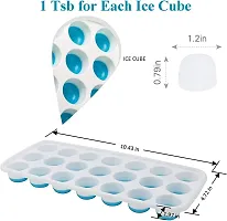 Sobo 2 pcs 21 Cavity Pop Up Ice Cube Trays for Freezer with Lid with Easy Release Flexible Silicone Bottom, Stackable, 100% BPA Free, Food Grade for...-thumb1