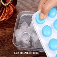 Sobo 2 pcs 21 Cavity Pop Up Ice Cube Trays for Freezer with Lid with Easy Release Flexible Silicone Bottom, Stackable, 100% BPA Free, Food Grade for...-thumb3