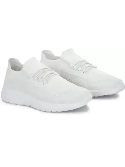 Stylish White EVA Solid Running Shoes For Men