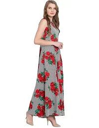 Women's Printed Crepe Ankle Length Flared Kurta-thumb2