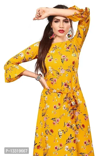 Women's Printed Crepe Straight Kurti 26-thumb4