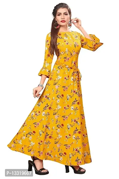 Women's Printed Crepe Straight Kurti 26-thumb2