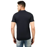 JUGAADOO Chinese Collar Casual Shirt for Man (Small, Black)-thumb1