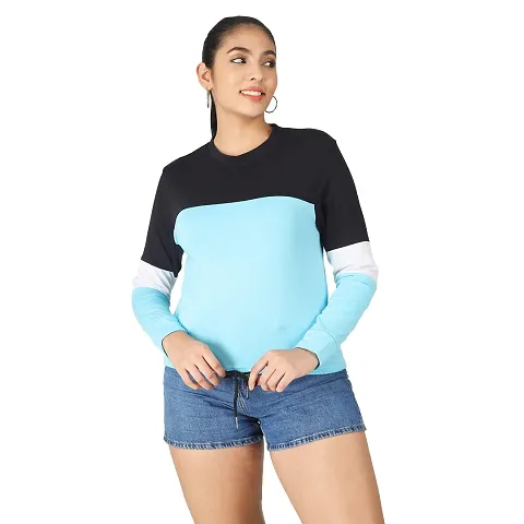 JUGAADOOBOY.COM Regular Fit Cotton Full Sleeve Top for Women/Girls (Medium, Sky Blue)