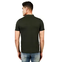 JUGAADOO Chinese Collar Casual Shirt for Man (Small, Olive)-thumb1