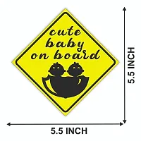CVANU Cute Baby on Board Kid's Safety Sticker for Car_Pack of 2, Size(5.5inch X 5.5inch)_cv31-thumb3