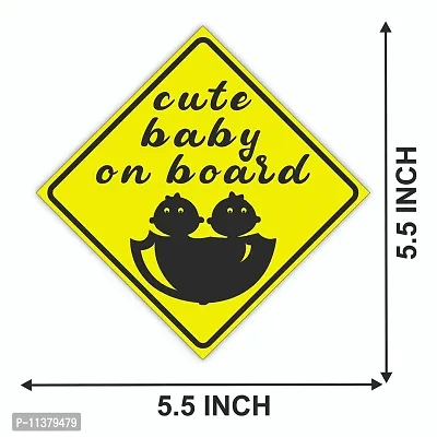 CVANU Cute Baby on Board Kid's Safety Sticker for Car_Pack of 2, Size(5.5inch X 5.5inch)_cv31-thumb4