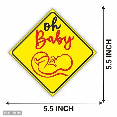 CVANU Oh Baby Kid's Safety Sticker for Car_Pack of 2, Size(5.5inch X 5.5inch)_cv7-thumb4