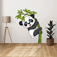 CVANU Enjoy Baby Panda Hang Up Bamboo Wall Sticker PVC Vinyl for Kids Room Decorative Size(70CM X 55CM) Multicolor-thumb4