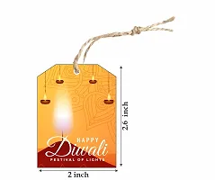 CVANU Alluring Decorative Art Card Diwali Tags with Beautiful Design, Size (2.6inchx2inch), Multicolour 200Pcs Design I-thumb2