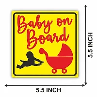 CVANU Baby on Board Kid's Safety Sticker for Car_Pack of 2, Size(5.5inch X 5.5inch)_cv5-thumb3