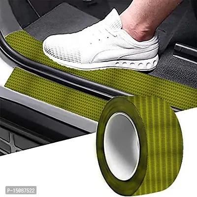 CVANU Door Protector Strip Tape Anti Scratch-Waterproof-Heat Resistant for Universal Car Safe Guard Strip Entry Sill Scuff Tape (2inch-5mtr) Green_C04-thumb0