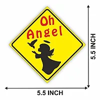 CVANU Oh Angel Kid's Safety Sticker for Car_Pack of 2, Size(5.5inch X 5.5inch)_cv9-thumb3