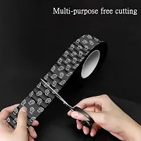 CVANU Door Protector Strip Tape Anti Scratch-Waterproof-Heat Resistant for Universal Car Safe Guard Strip Entry Sill Scuff Tape (2inch-5mtr) Black_C01-thumb1