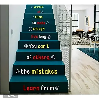 CVANU Letters Wall Decor Stickers Stair Decals Quotes Stairway Decals Quote Steps Vinyl Stickers Lettering Family Staircase Decal Multicolor (Stairs-pg_9)-thumb0