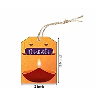 CVANU Alluring Decorative Art Card Diwali Tags with Beautiful Design, Size (2.6inchx2inch), Multicolour 100Pcs Design B-thumb2