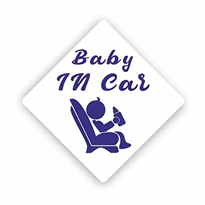 CVANU Baby in Car Kid's Safety Sticker for Car_Pack of 2, Size(5.5inch X 5.5inch)_cv39