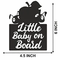 CVANU Little Baby on Board Kid's Safety Sticker for Car_Pack of 2, Size(6inch X 4.5inch)_cv46-thumb3