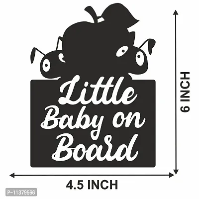 CVANU Little Baby on Board Kid's Safety Sticker for Car_Pack of 2, Size(6inch X 4.5inch)_cv46-thumb4