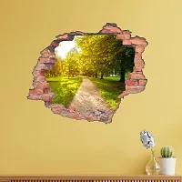 CVANU Hole Brick Beautiful Garden-Spread Sunlight 3D Look Eye-Catching Wall Sticker Self-Adhesive Vinyl for Home/Office Decor Item Multicolour Size (75CM X 90CM)_C22-thumb4