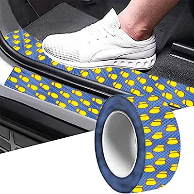 CVANU Door Protector Strip Tape Anti Scratch-Waterproof-Heat Resistant for Universal Car Safe Guard Strip Entry Sill Scuff Tape (2inch-5mtr) Blue_C07