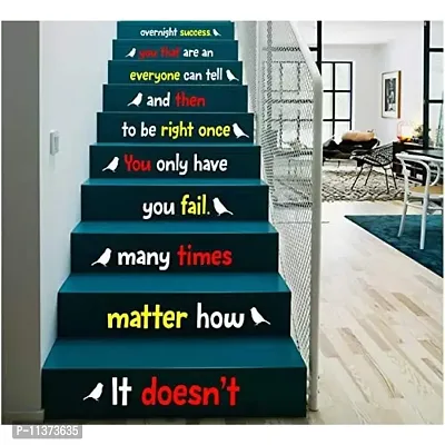 CVANU Letters Wall Decor Stickers Stair Decals Quotes Stairway Decals Quote Steps Vinyl Stickers Lettering Family Staircase Decal Multicolor (Stairs-pg_29)-thumb0