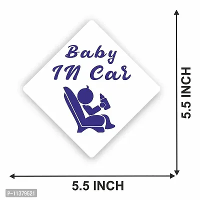 CVANU Baby in Car Kid's Safety Sticker for Car_Pack of 2, Size(5.5inch X 5.5inch)_cv39-thumb4