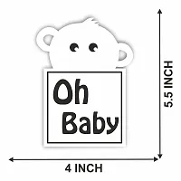 CVANU Oh Baby Kid's Safety Sticker for Car_Pack of 2, Size(5.5inch X 4inch)_cv37-thumb3