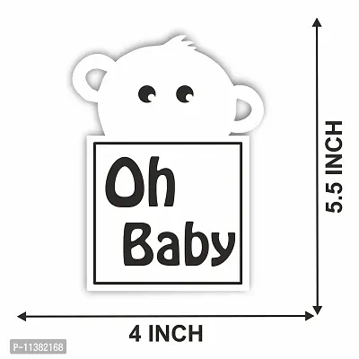 CVANU Oh Baby Kid's Safety Sticker for Car_Pack of 2, Size(5.5inch X 4inch)_cv37-thumb4