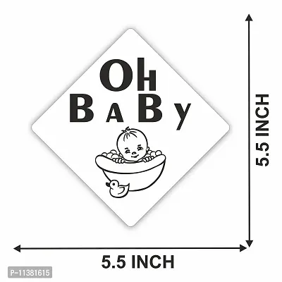 CVANU Oh Baby Kid's Safety Sticker for Car_Pack of 2, Size(5.5inch X 5.5inch)_cv57-thumb4