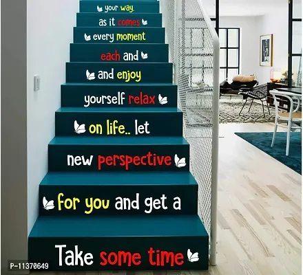 CVANU Letters Wall Decor Stickers Stair Decals Quotes Stairway Decals Quote Steps Vinyl Stickers Lettering Family Staircase Decal Multicolor (Stairs-pg_39)-thumb0