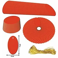 CVANU Oval Shape Craft Paper with Golden String Writable Gift Tags for Thanksgiving, Party & Celebration Color-Chili Pepper, Size(7cm X 4cm) (100pcs)-thumb4
