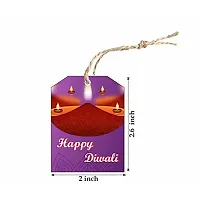 CVANU Alluring Decorative Art Card Diwali Tags with Beautiful Design, Size (2.6inchx2inch), Multicolour 100Pcs Design E-thumb2