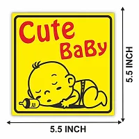 CVANU Cute Baby Kid's Safety Sticker for Car_Pack of 2, Size(5.5inch X 5.5inch)_cv16-thumb3