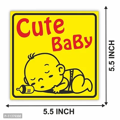CVANU Cute Baby Kid's Safety Sticker for Car_Pack of 2, Size(5.5inch X 5.5inch)_cv16-thumb4