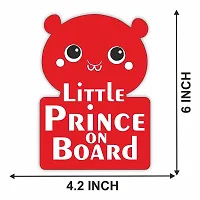 CVANU Little Prince on Board Kid's Safety Sticker for Car_Pack of 2, Size(6inch X 4.2inch)_cv52-thumb3