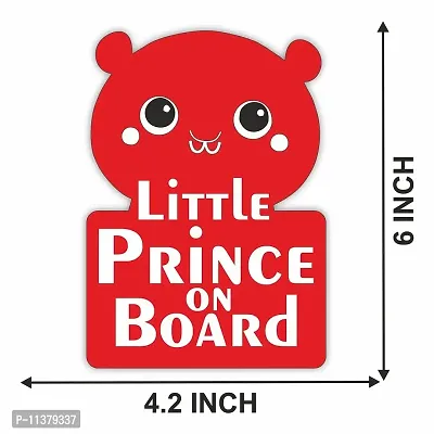 CVANU Little Prince on Board Kid's Safety Sticker for Car_Pack of 2, Size(6inch X 4.2inch)_cv52-thumb4