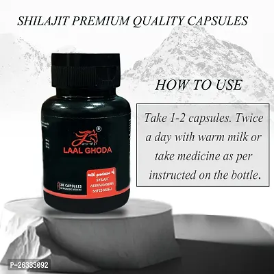 - LAAL GHODA PURE PREMIUM VITALITY CAPSULES / SHILAJIT IN 30 CAPSULE FORM 100% PURE  / BOOSTS POWER ENERGY-thumb3