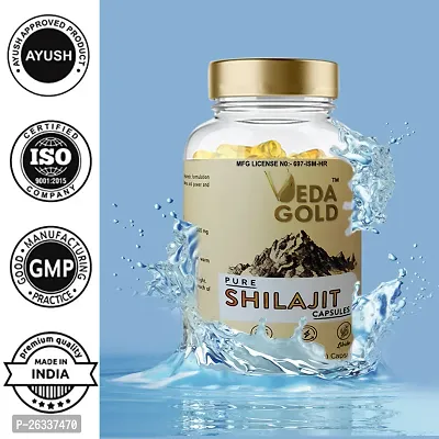 VEDA GOLD SHILAJIT CAPSULES FOR MEN  WOMEN / PURE HIMALAYAN SHILAJIT IN 30 CAPSULE FORM 100% PURE-thumb3