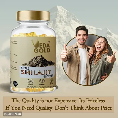 VEDA GOLD SHILAJIT CAPSULES FOR MEN  WOMEN / PURE HIMALAYAN SHILAJIT IN 30 CAPSULE FORM 100% PURE-thumb4