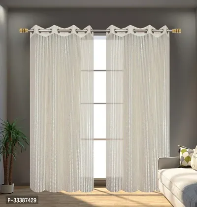 Stylish Solid Long Door Curtain, Pack of 2-thumb0