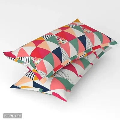 Gharsaaz Multicolor Printed Polycotton Pillow Covers Set of 2