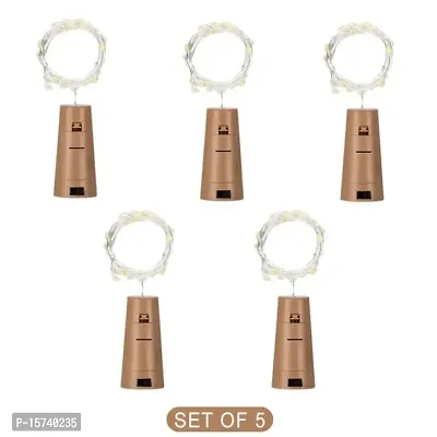 Wine Bottle Cork Fairy Lights (Off White) Set of 5-thumb4