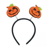 Partywala Halloween Pumpkin Hairband  Eye Mask Set-thumb2