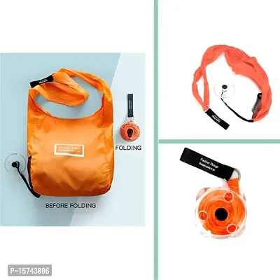 Partywala Shopping Bag To Roll Up (Orange)-thumb4