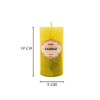 Dual Colour Fragrance Candle Long (Multiple Fragrance) (Lemon)-thumb1