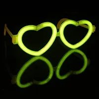 Partywala Heart Shaped Glow Stick Glasses (Yellow)-thumb3