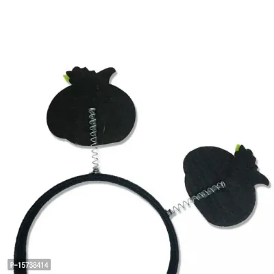 Partywala Halloween Pumpkin Hairband  Eye Mask Set-thumb4