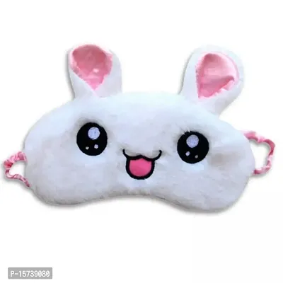 Partywala Cute Cartoon Design Fur Sleeping Eye Mask (Kitty 2)