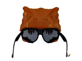 Partywala Brown T-Rex Dinosaur Head glasses-thumb1